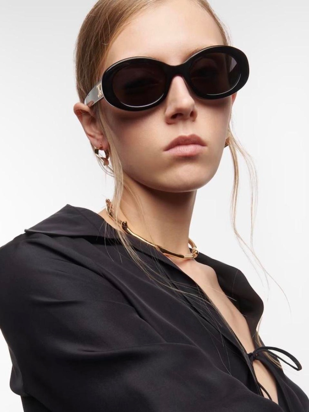 celine Triomphe 01 oval sunglasses
